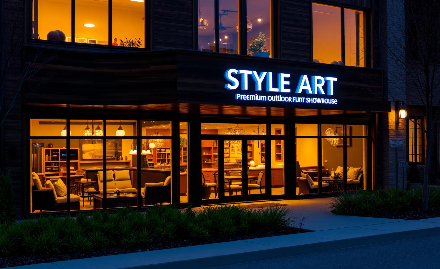 Fachada do showroom Style Art em Campo Magro, PR